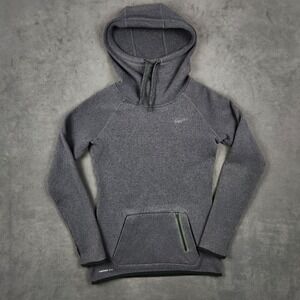 Nike Hypernatural Therma Fit Pullover Hoodie Womens Small Gray Fleece Sweatshirt